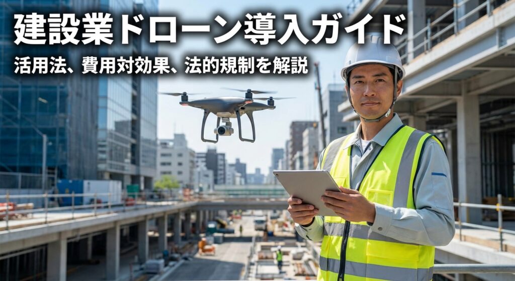 建設業ドローン導入ガイド｜活用・費用対効果・法規制
