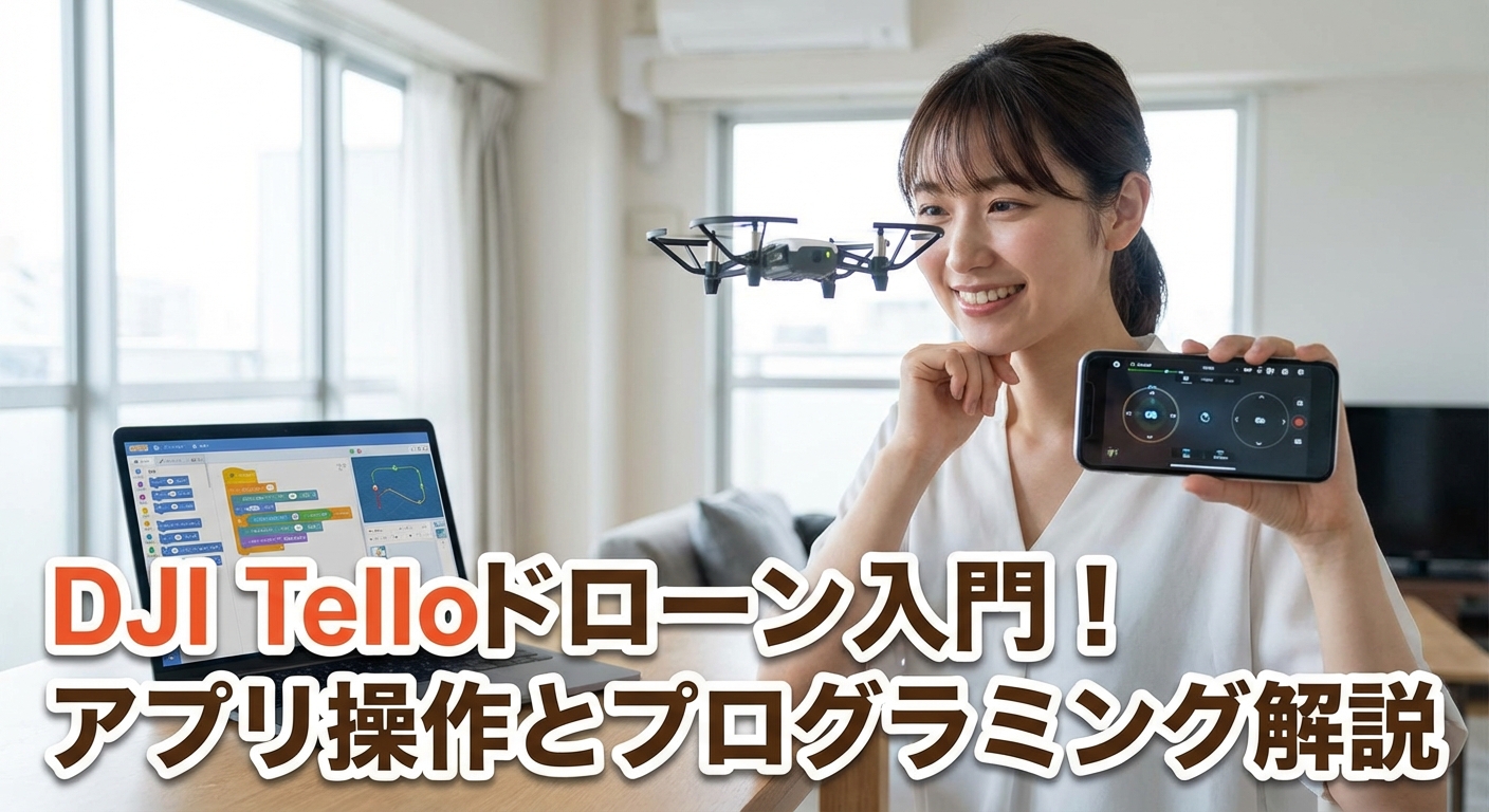 - DJI Telloドローン入門！アプリ操作とプログラミング解説