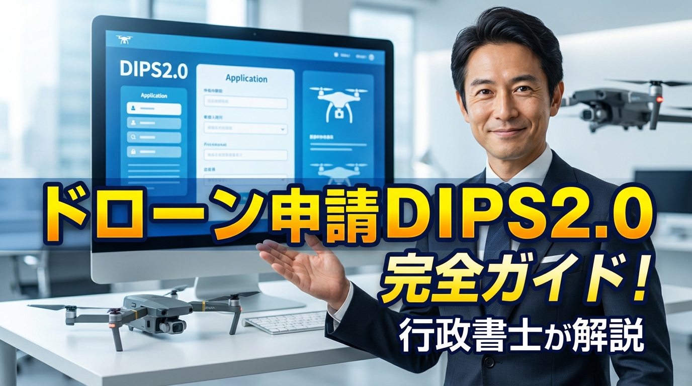 ドローン申請 DIPS2.0完全ガイド!行政書士が解説