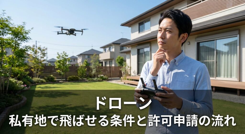 ドローン 私有地で飛ばせる条件と許可申請の流れ