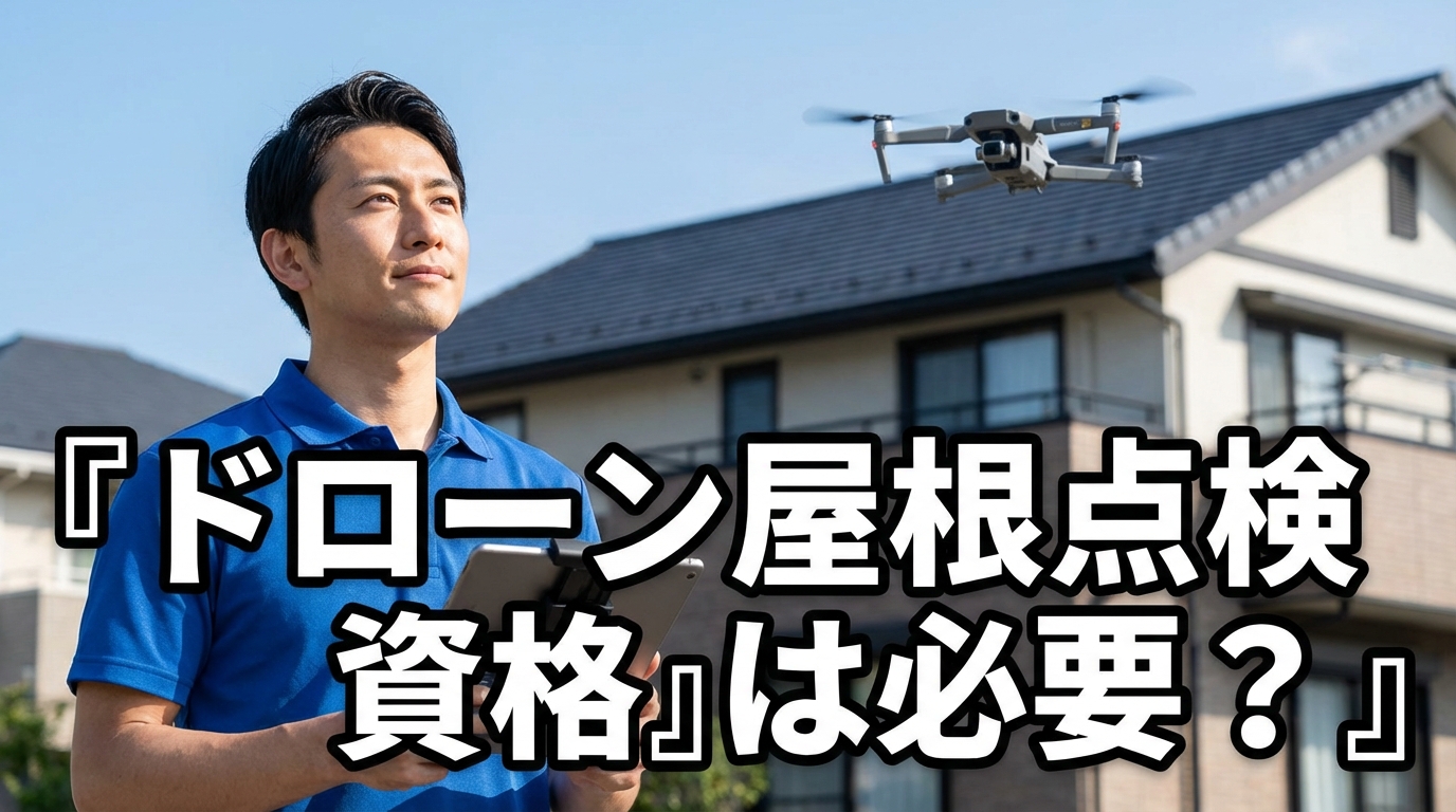 ドローン屋根点検の資格は必要?許可と安全運用も解説