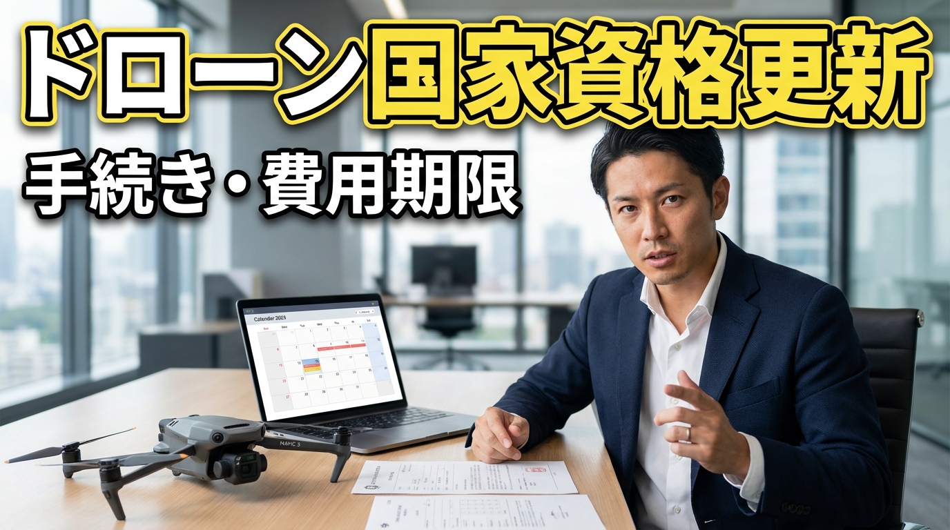 ドローン国家資格更新の手続き手順と費用期限まとめ