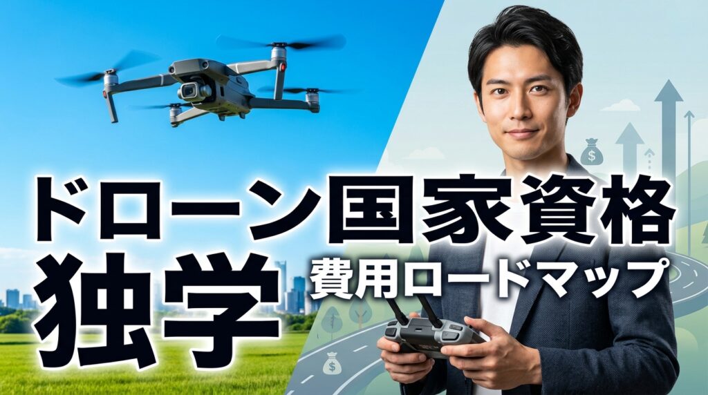 ドローン国家資格を独学で取る方法と費用ロードマップ