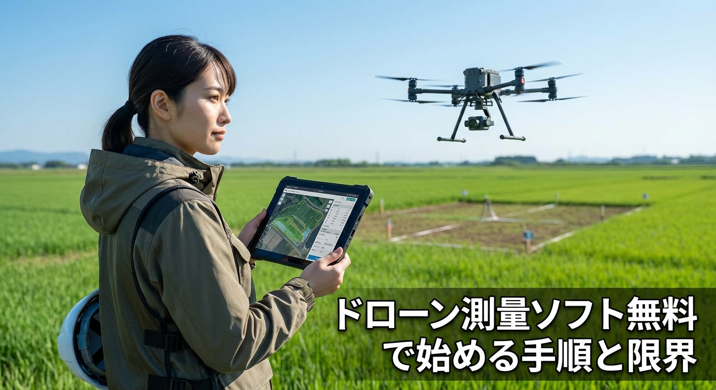 ドローン測量ソフト無料で始める手順と限界