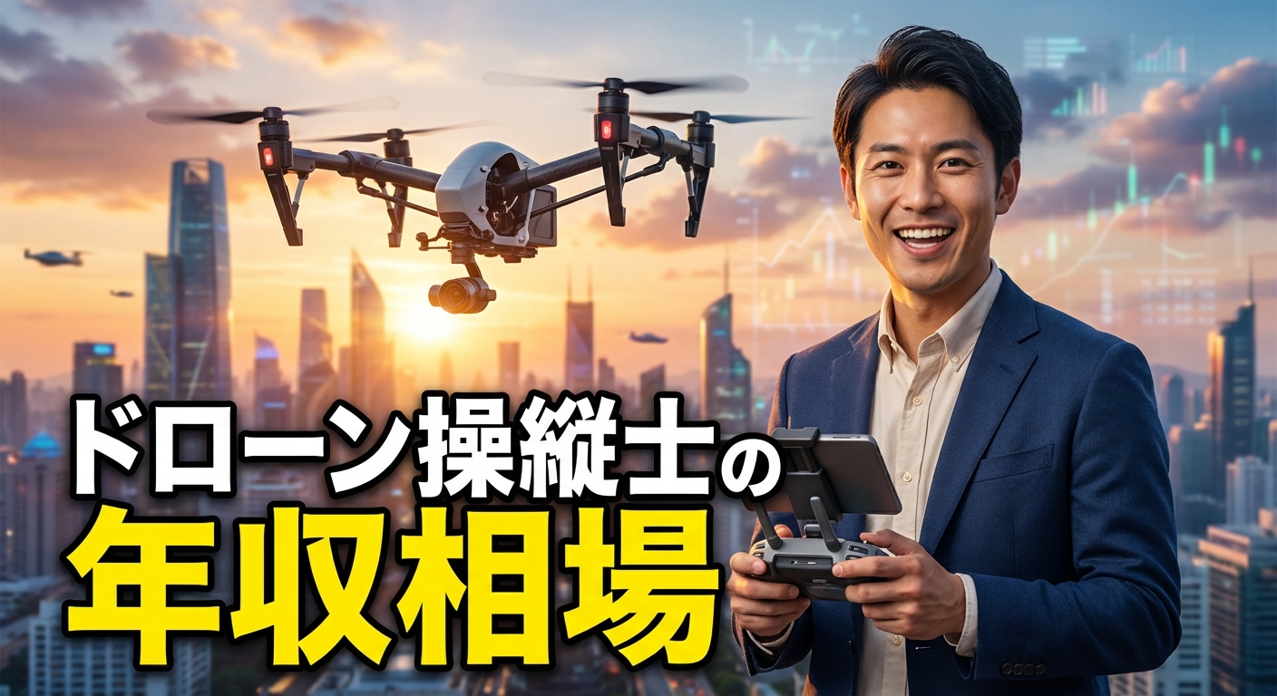 ドローン操縦士の年収相場と稼ぐ道筋まとめ