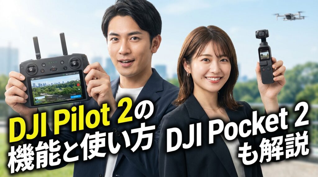 DJI Pilot 2の機能と使い方、DJI Pocket 2も解説