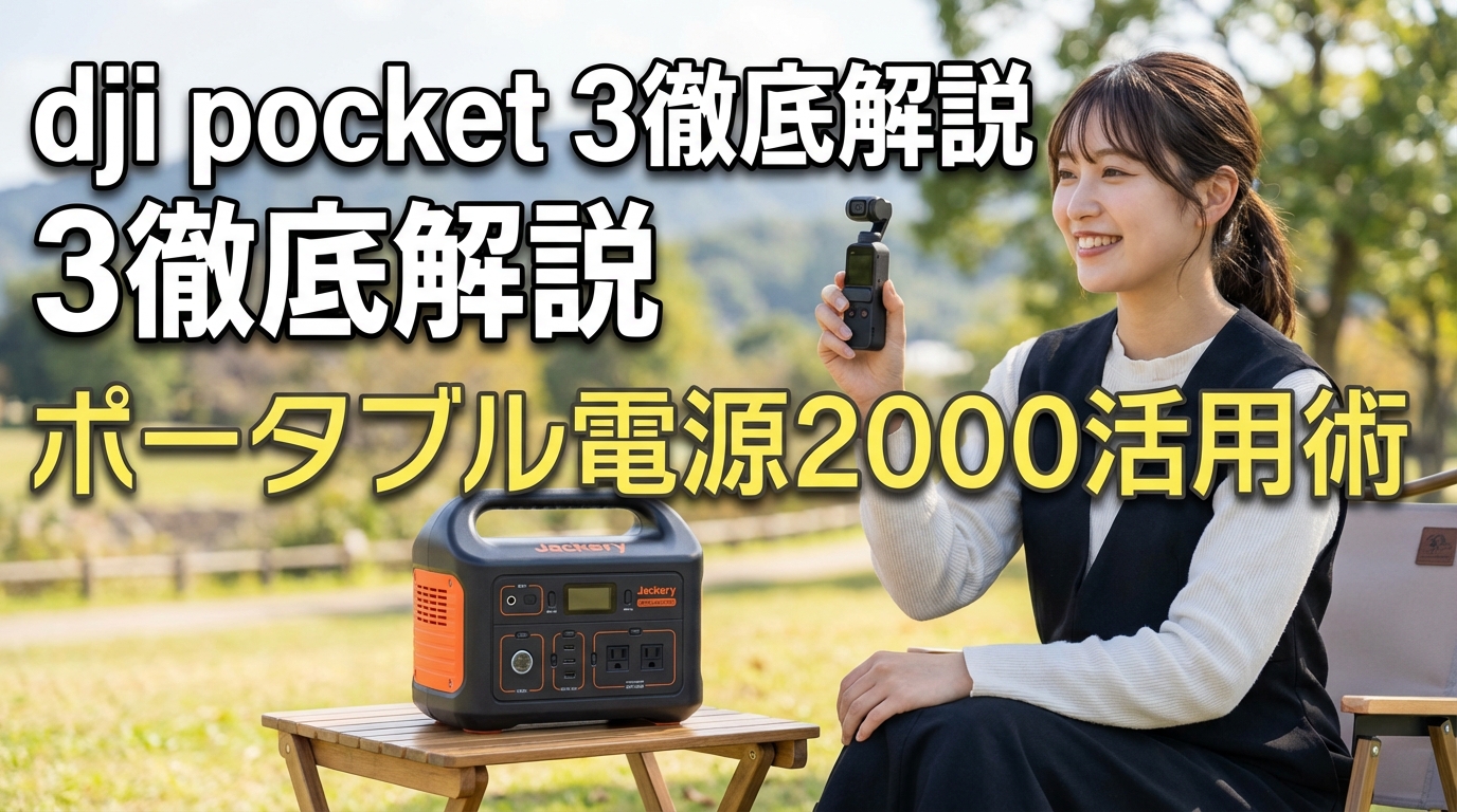dji pocket 3徹底解説とポータブル電源2000活用術