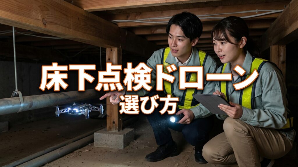 床下点検ドローンの基礎と選び方・手順・費用・法規制