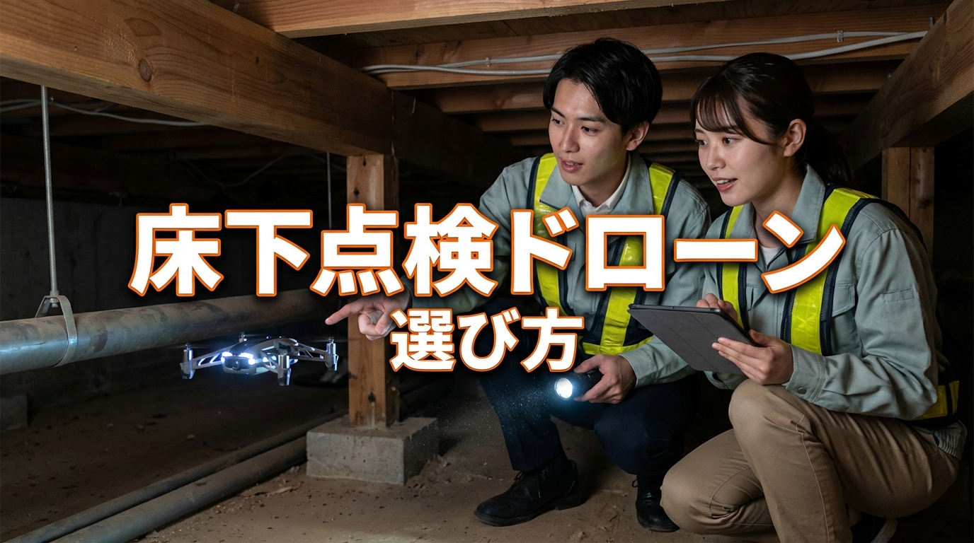 床下点検ドローンの基礎と選び方・手順・費用・法規制