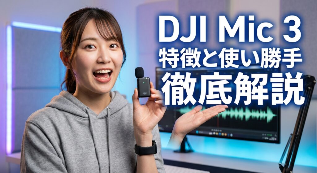 DJI Mic 3の特徴と使い勝手を徹底解説比較で購入判断