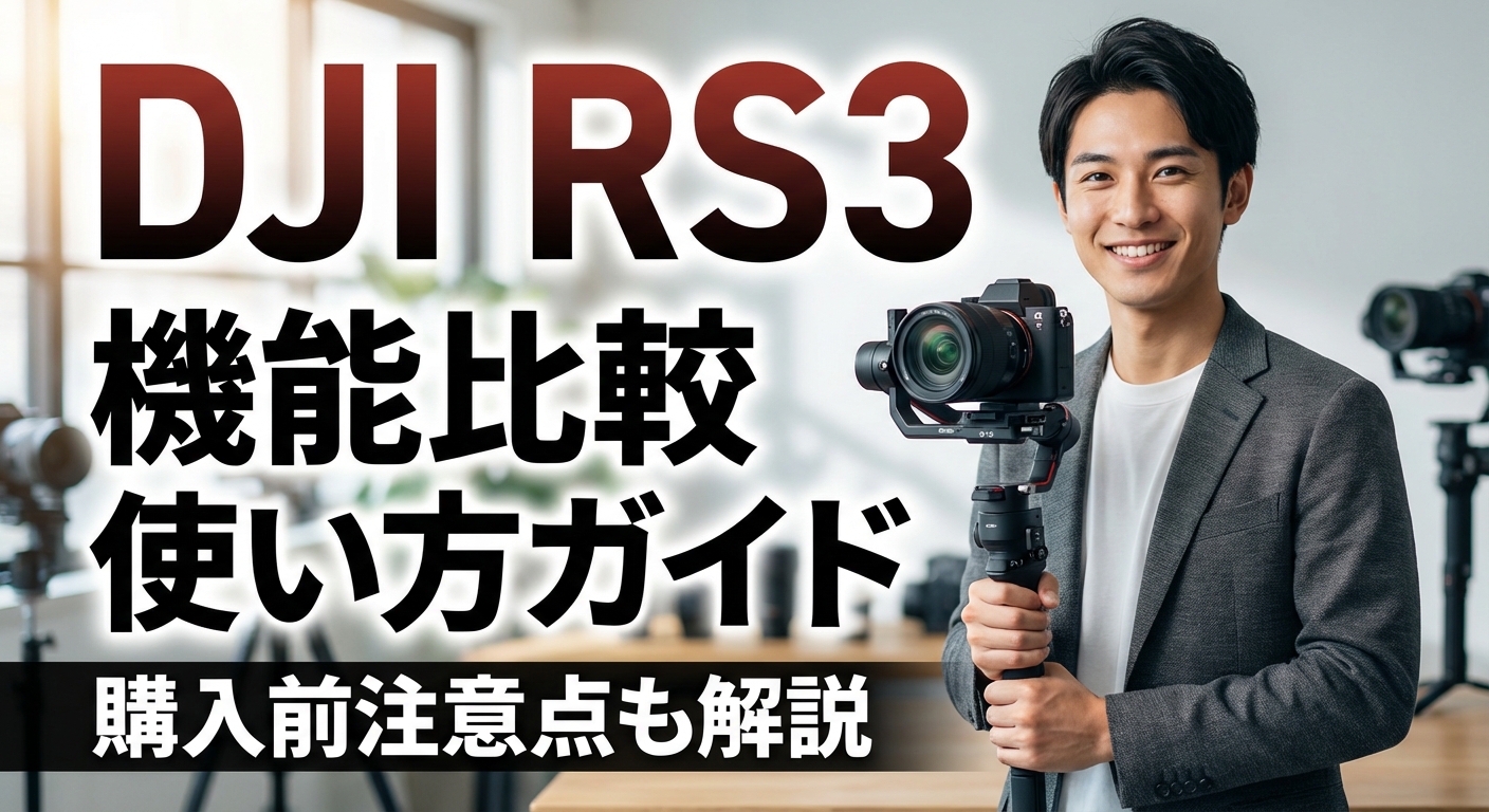 DJI RS3の機能比較と使い方ガイド購入前注意点も解説