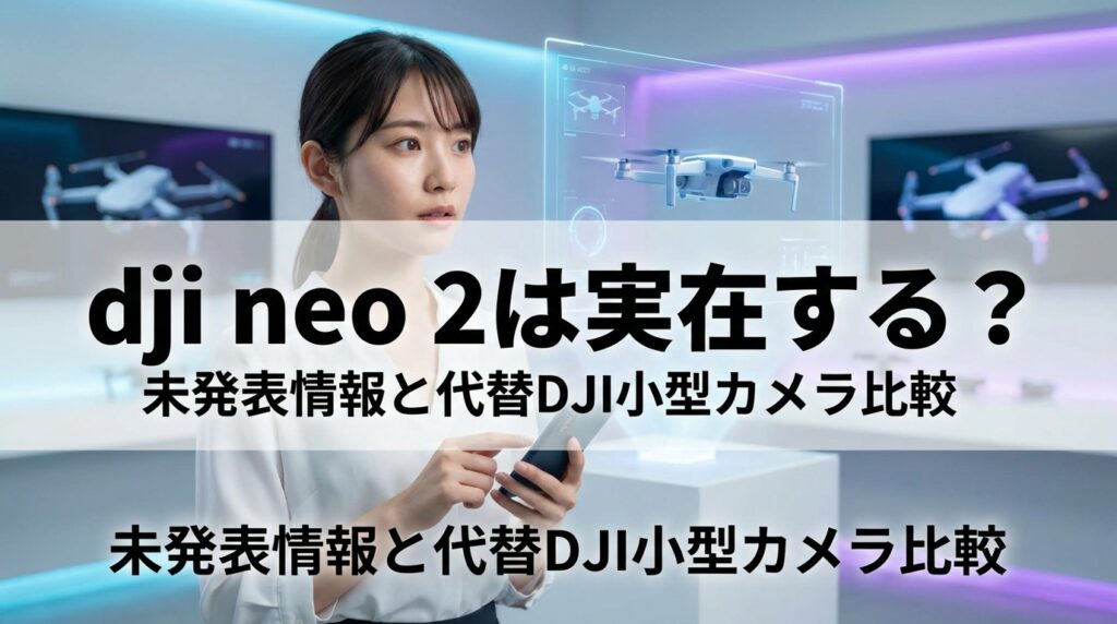 dji neo 2は実在する？未発表情報と代替DJI小型カメラ比較