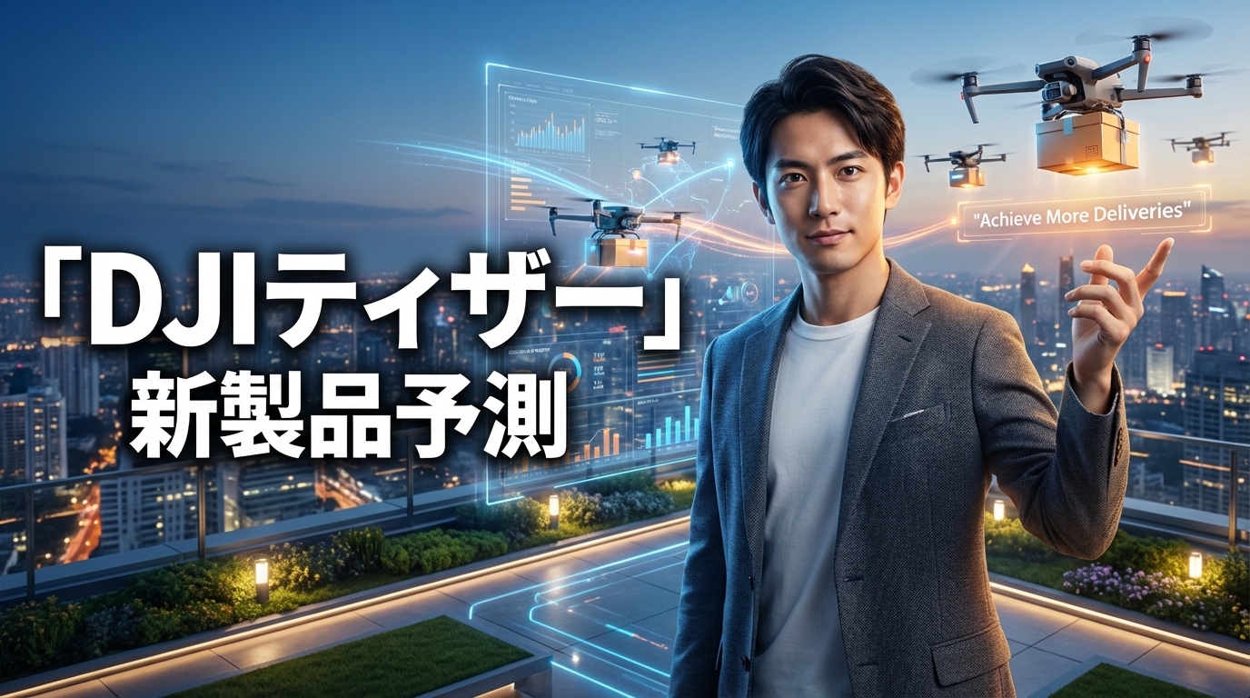 DJIティザー「Achieve More Deliveries」意味と新製品予測