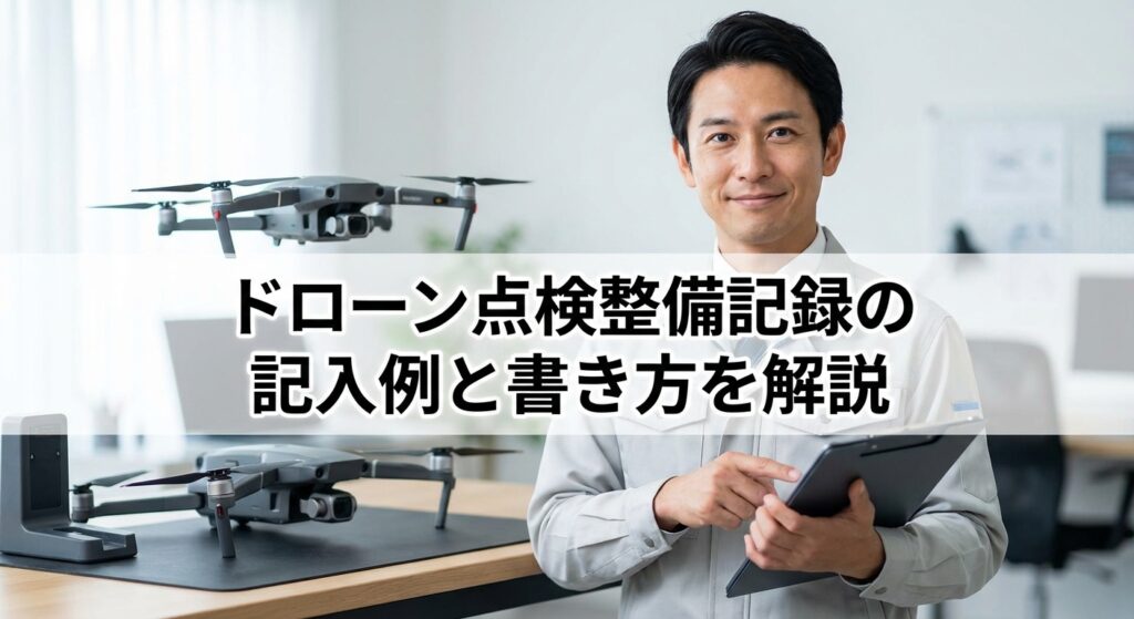 ドローン点検整備記録の記入例と書き方を解説
