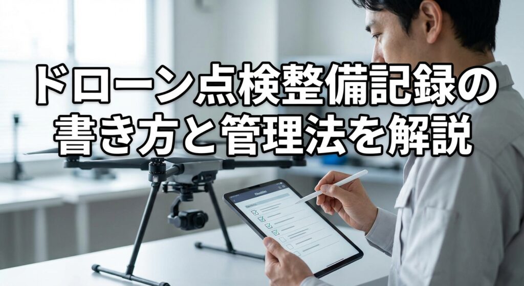 ドローン点検整備記録の書き方と管理法を解説