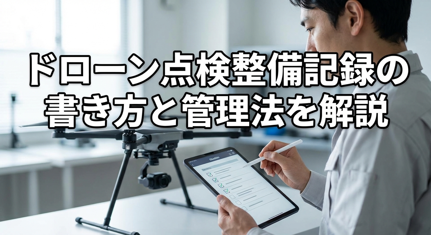 ドローン点検整備記録の書き方と管理法を解説