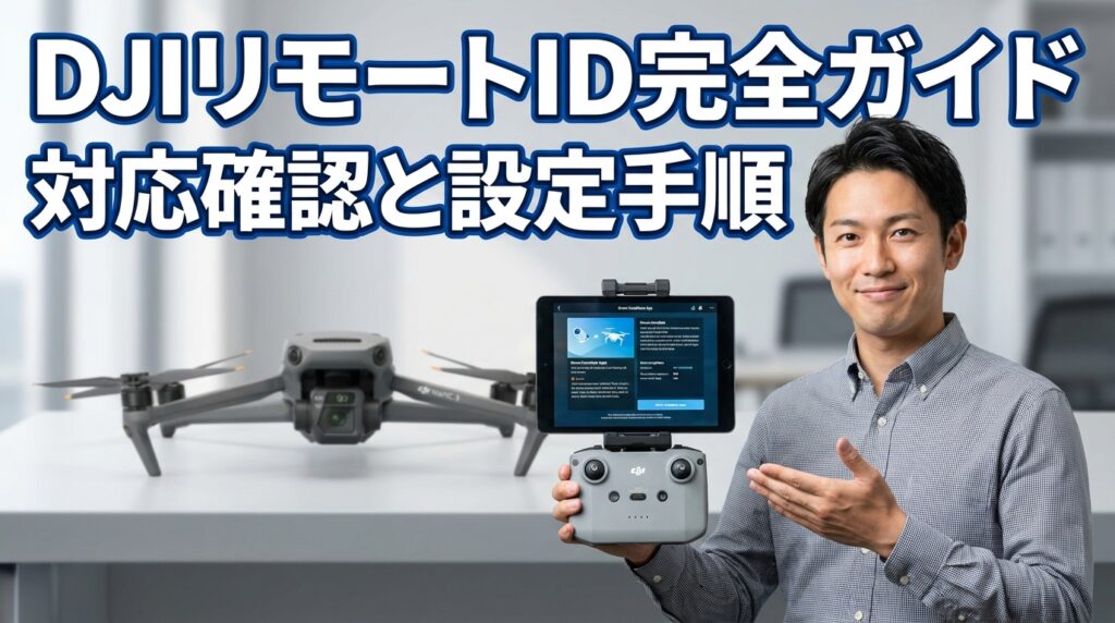 DJIリモートID完全ガイド対応確認と設定手順