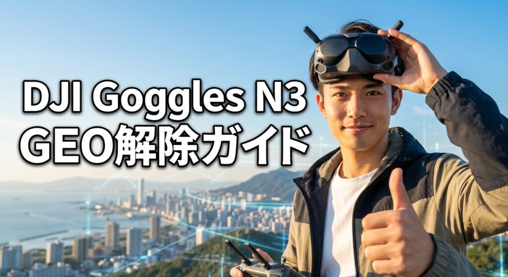 DJI Goggles N3の機能とGEO解除手順ガイド